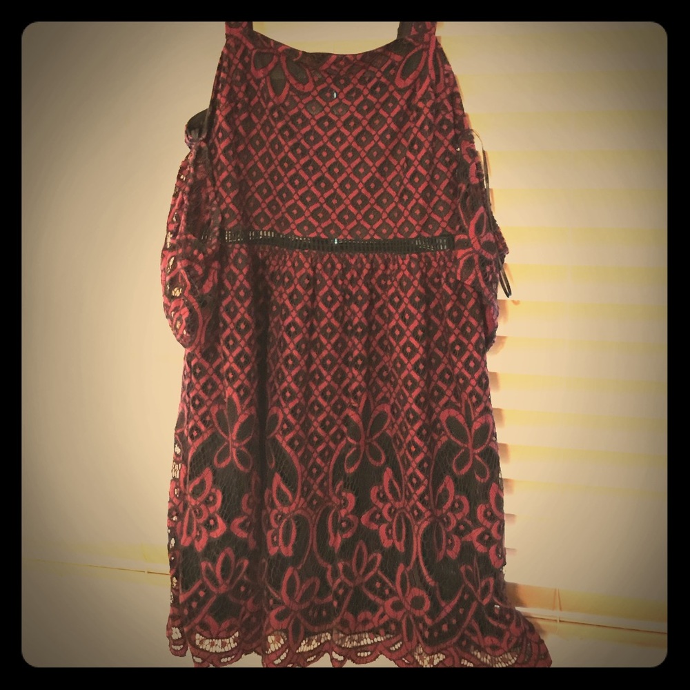 Francesca Red and black dress